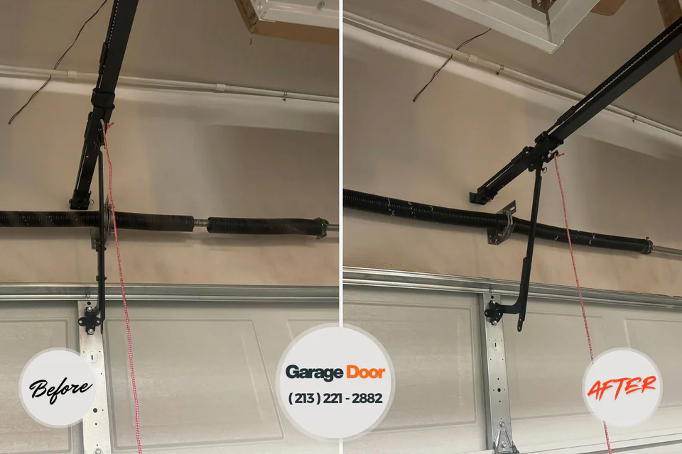 Before and after: garage door repair Franklin Park, NJ